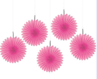 Bright Pink Hanging Fans