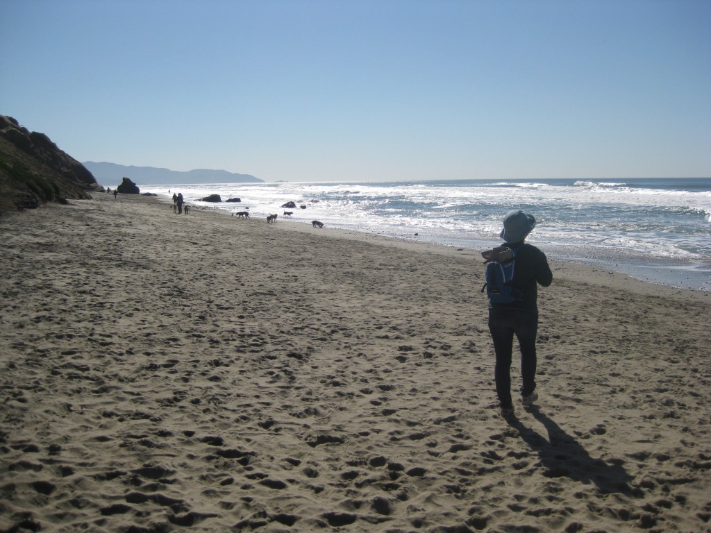 WIth Sharon at Fort Funston Beach