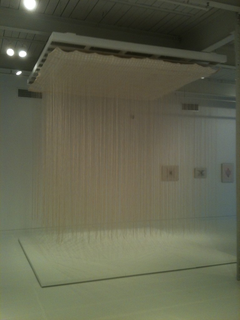 Thread installation by Lenore Tawney