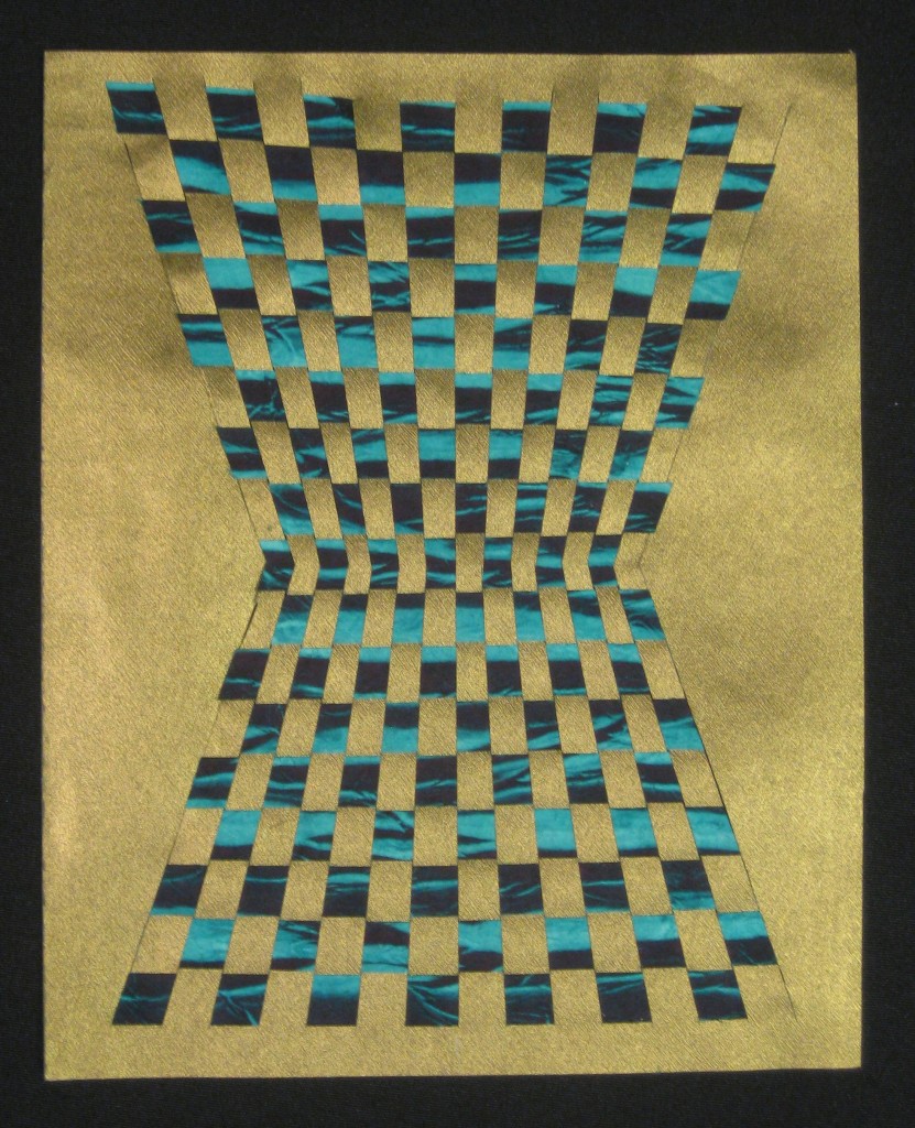 © 2013 Helen Hiebert, 100 x 100 Paper Weavings #4, 10" x 8", $100