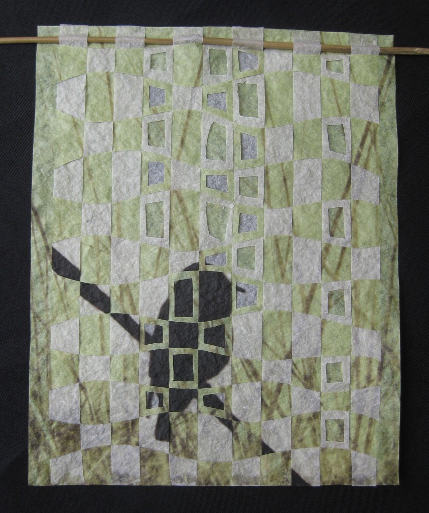 © 2013 Helen Hiebert, 100 x 100 Paper Weavings #5, $100