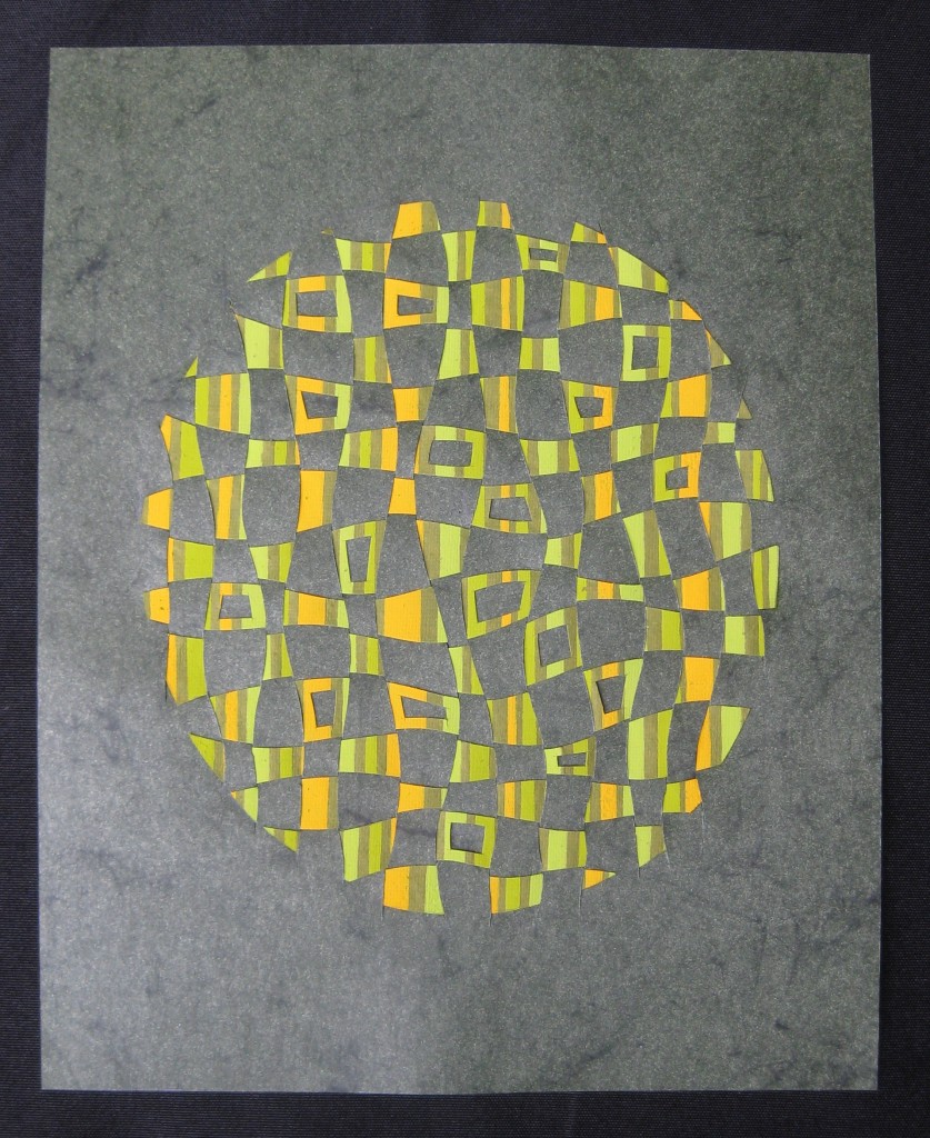 © 2013 Helen Hiebert, 100 x 100 Paper Weavings #15, 10" x 8", $100