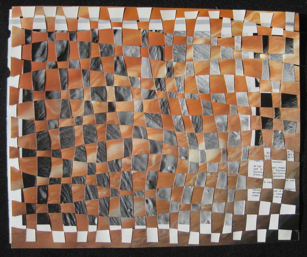 © Helen Hiebert, 100 x 100 Paper Weavings, #44,  9" x 11.5", $100