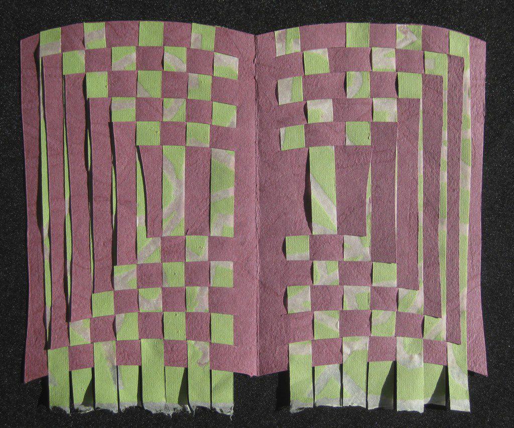 © Helen Hiebert, 100 x 100 Paper Weavings, #62,   8" x 10", $100