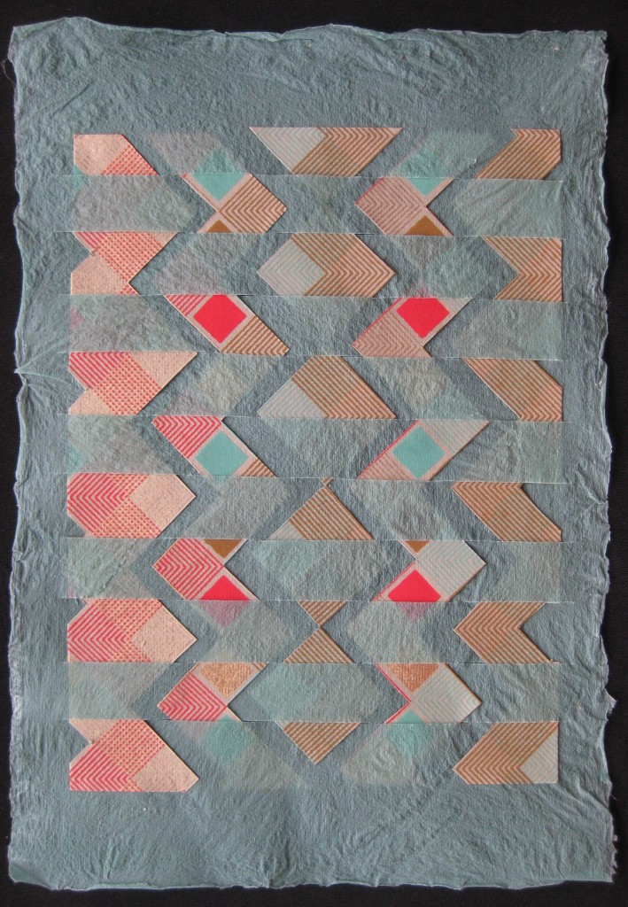 © Helen Hiebert, 100 x 100 Paper Weavings, #73,   14" X 10", $100