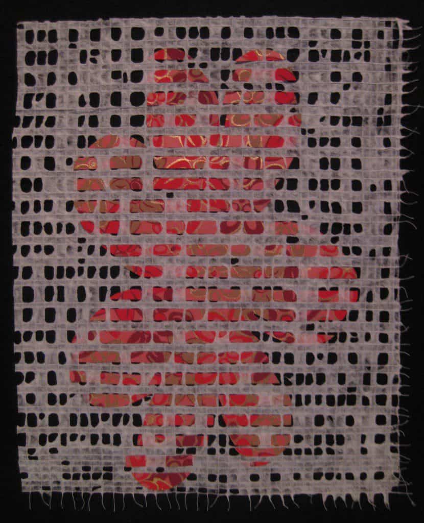 © Helen Hiebert, 100 x 100 Paper Weavings, #93, 16" x 13", $100