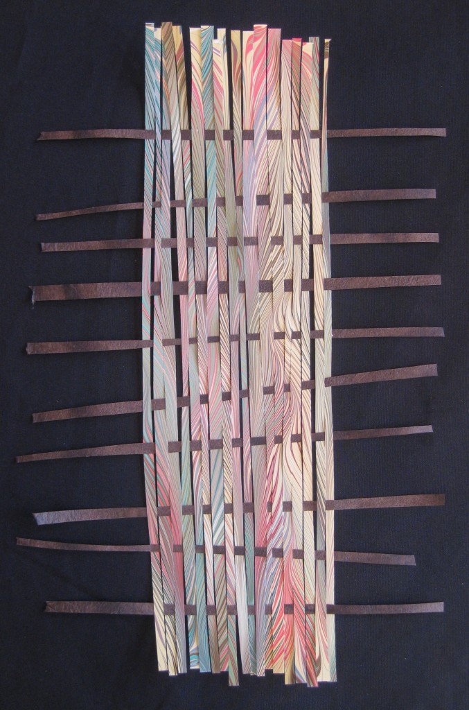 © Helen Hiebert, 100 x 100 Paper Weavings, #96, 18" x 12", $100