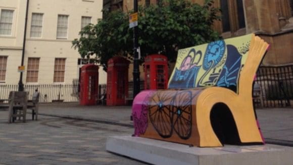 This Importance of Being Ernest inspired design can be found on Byng Place near UCL Credit: Literacy Trust