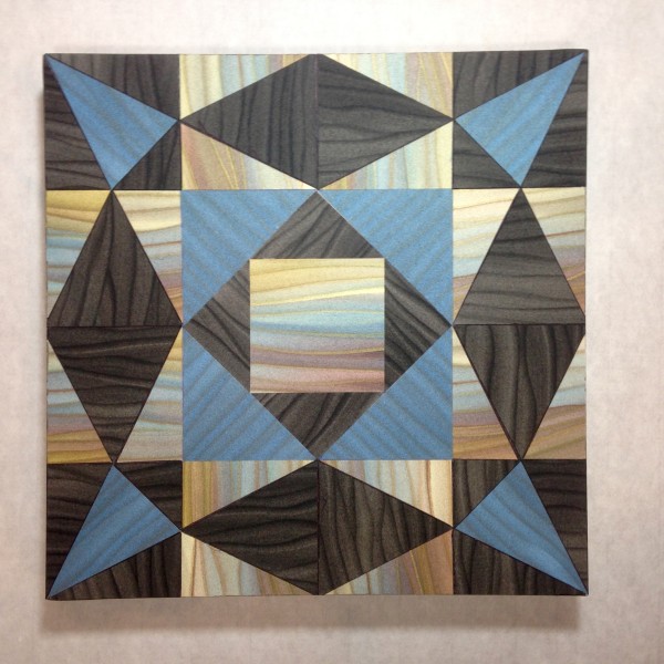 © 2015 Madeleine Durham, Paste Paper Quilt Square