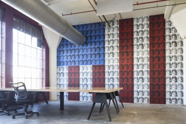Brooklyn-based Flavor Paper collaborated with the Andy Warhol Foundation for the Visual Arts for its Elvi wallpaper ($225 per 15-foot roll, flavorpaper.com). (Flavor Paper)