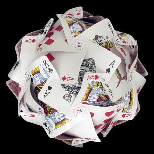 Playing cards sphere (slotted)
